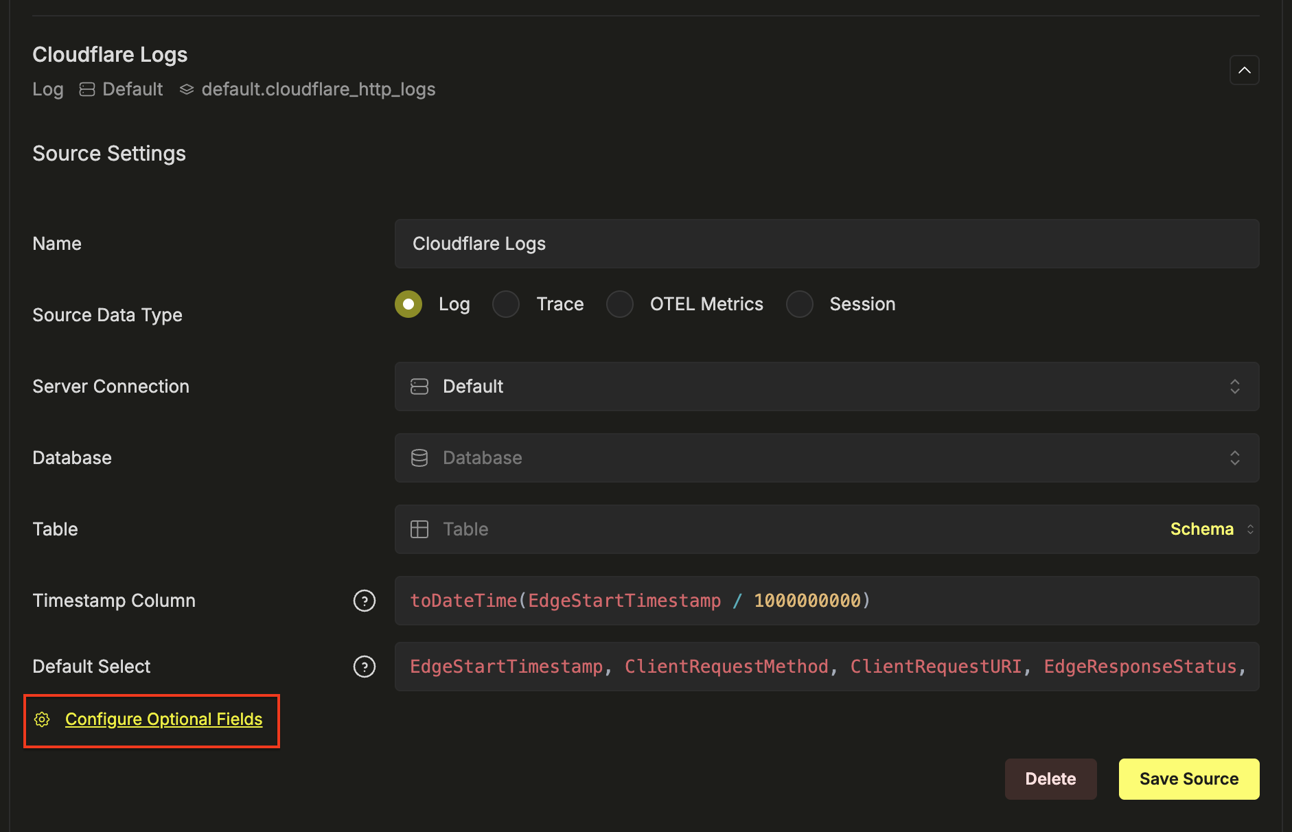 선택 항목 구성