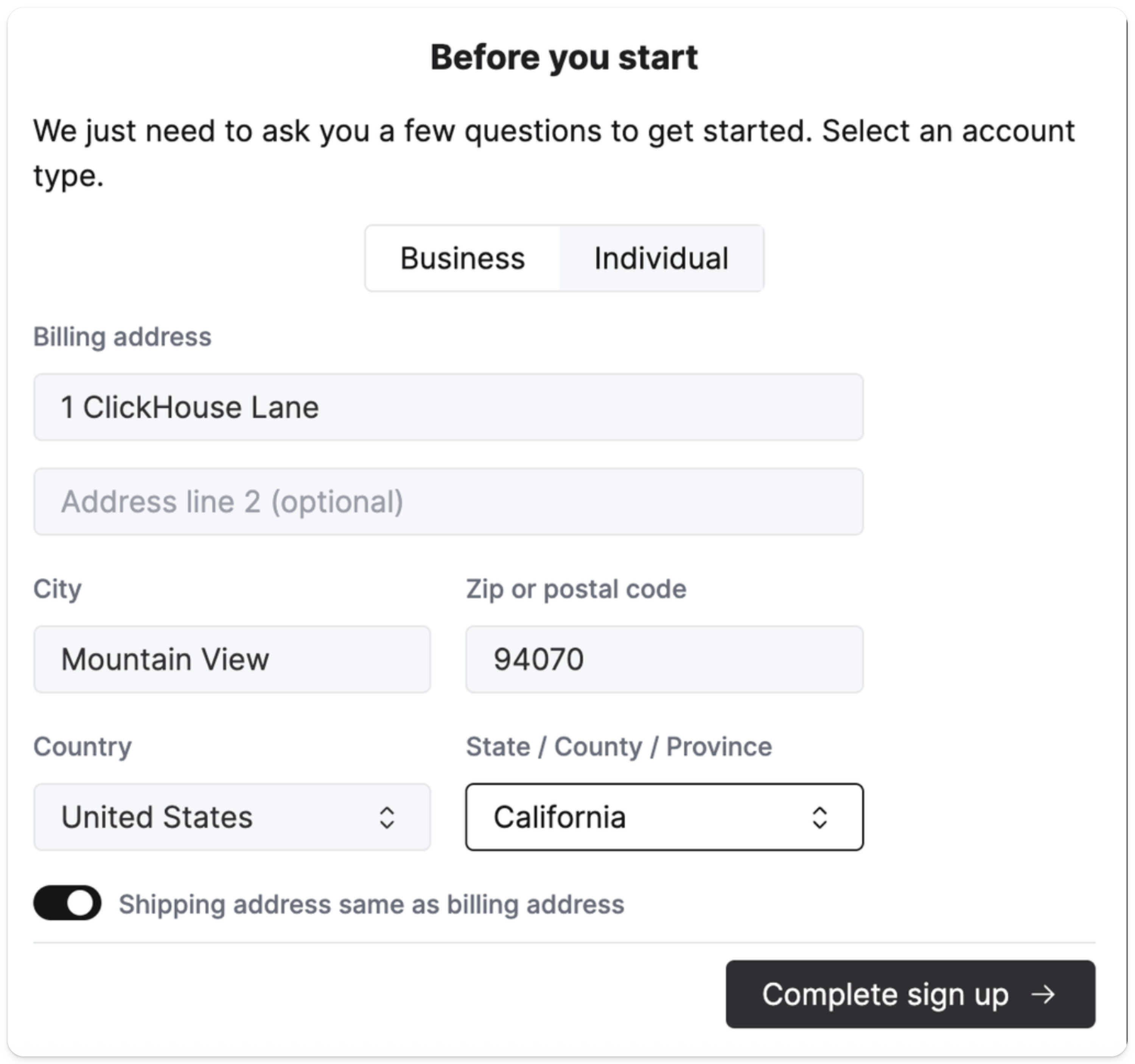 비즈니스 정보 제공